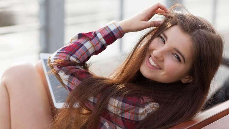 woman with beautiful smile