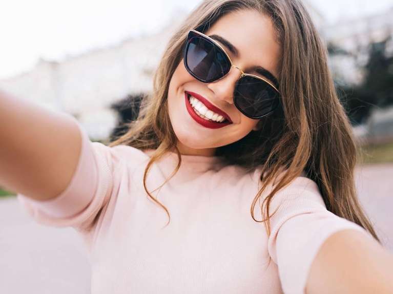 woman wearing sunglasses